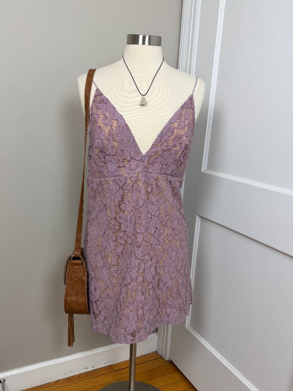 Free People Dangerous Love Lace Mini Dress 10